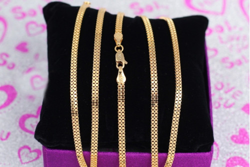 Ланцюг Xuping Jewelry подвійна венеційка 50 см 3,5 мм золотистий