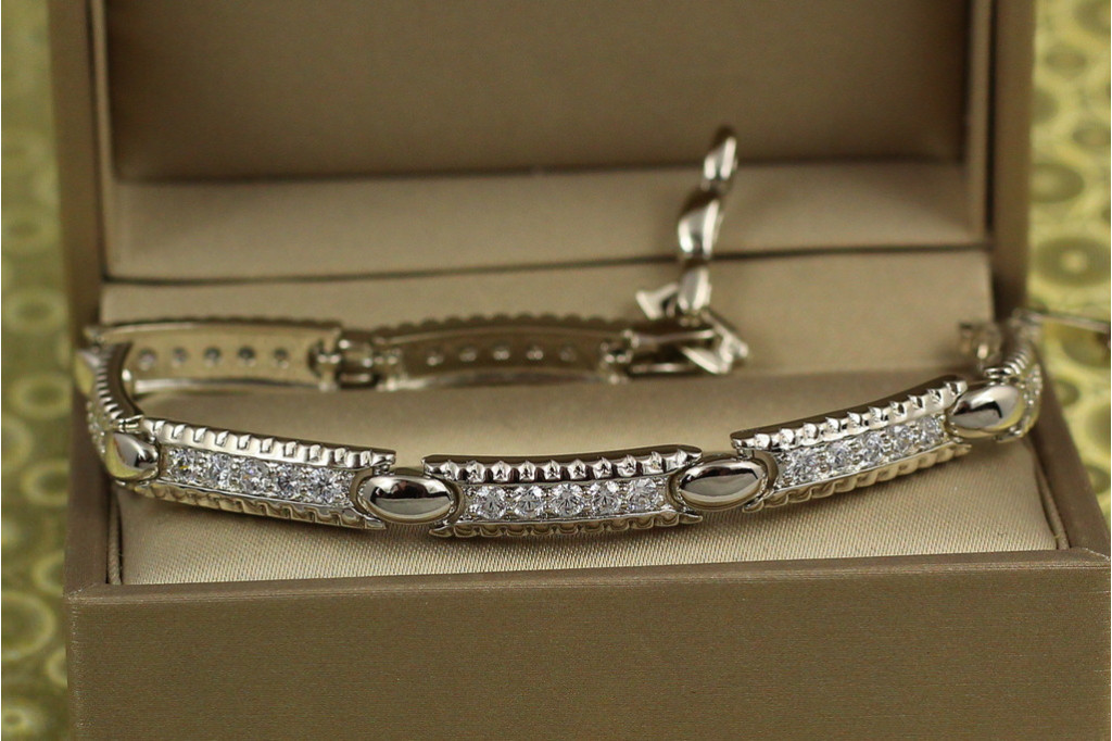 Браслет Xuping Jewelry арія 21 см 6 мм сріблястий