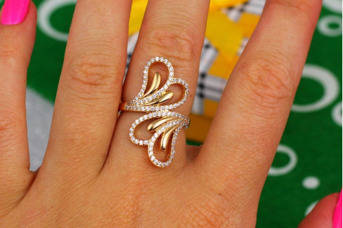 Кільце Xuping Jewelry крила метелика фалангове р 18 золотисте