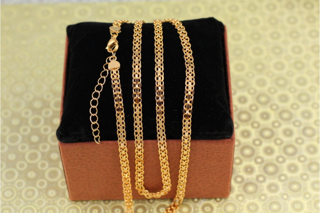 Цепь Xuping Jewelry бисмарк 40 см 4 мм золотистая