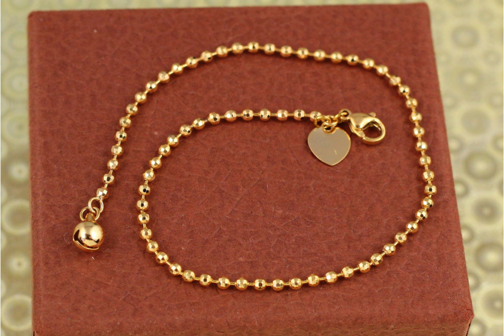Браслет Xuping Jewelry  на ногу Перлина 25 см  золотистый