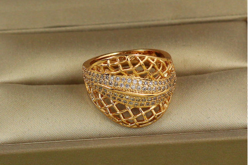 Кільце Xuping Jewelry гіпюр р 17 золотисте