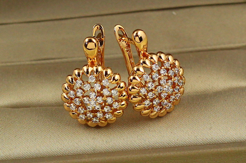 Сережки Xuping Jewelry стожари 2,2 см золотисті