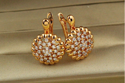 Сережки Xuping Jewelry стожари 2,2 см золотисті