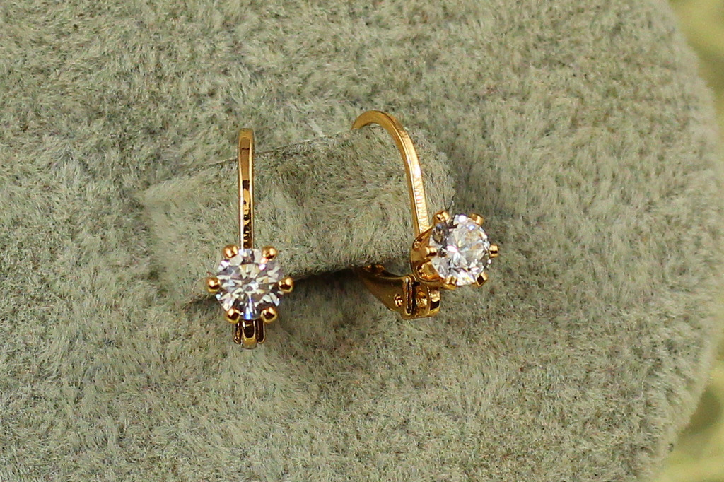Сережки дитячі Xuping Jewelry акапелла 1,2 см золотисті
