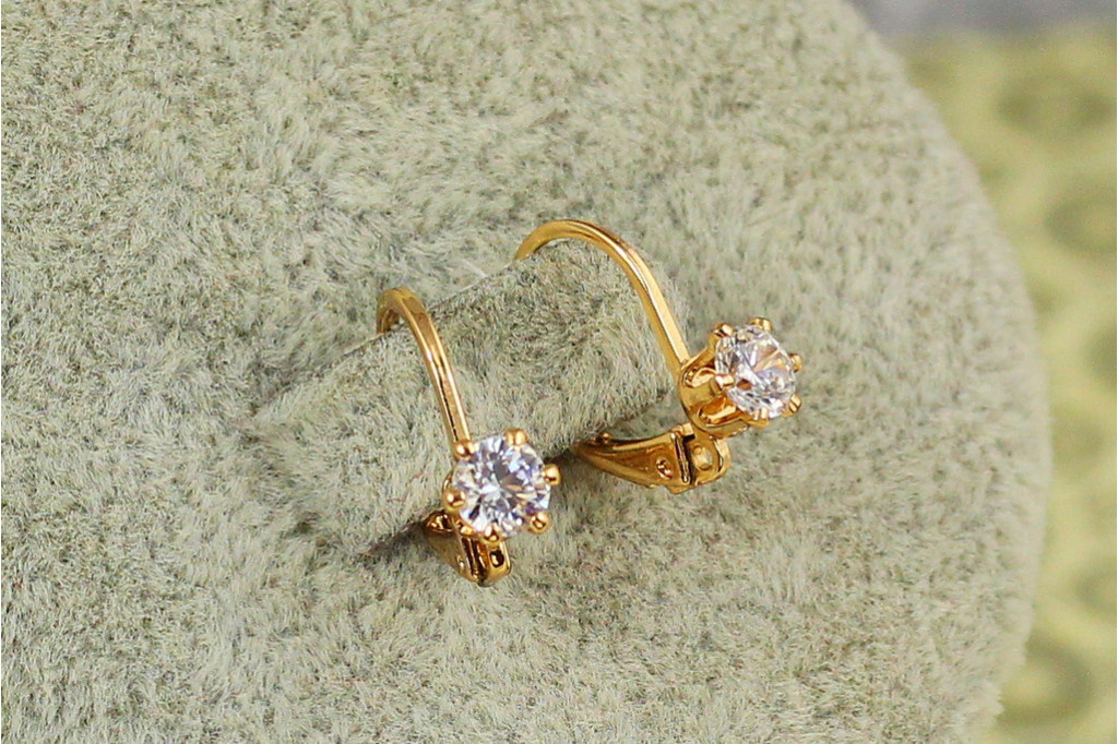 Сережки дитячі Xuping Jewelry акапелла 1,2 см золотисті