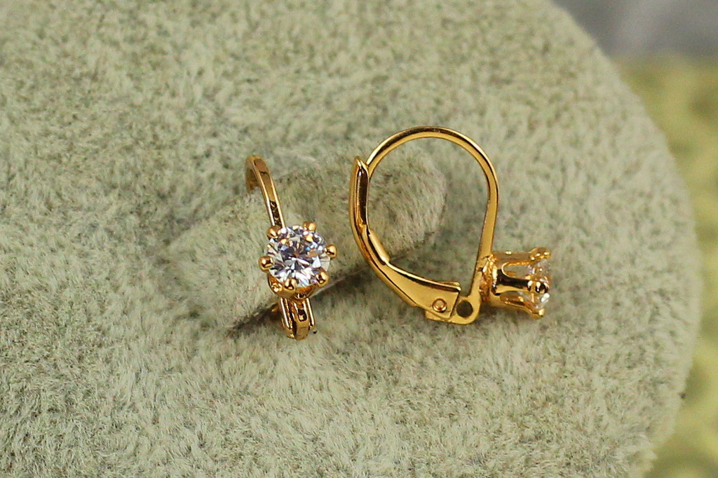 Сережки дитячі Xuping Jewelry акапелла 1,2 см золотисті