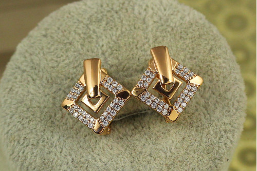 Серьги Xuping Jewelry  Бавария 1,7 см золотистые