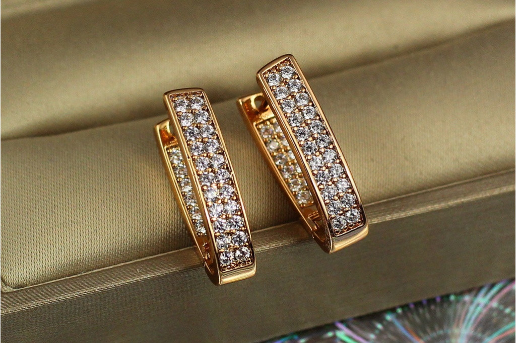 Серьги Xuping Jewelry подарок судьбы  2 см золотистые