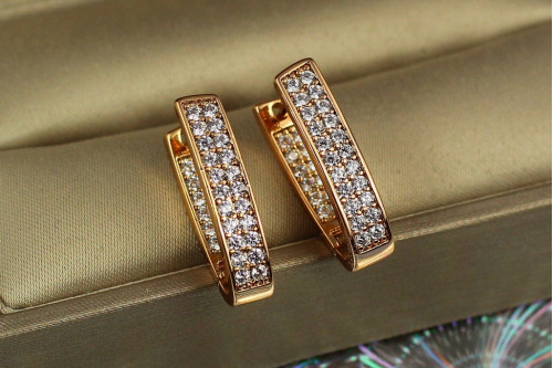 Серьги Xuping Jewelry подарок судьбы  2 см золотистые