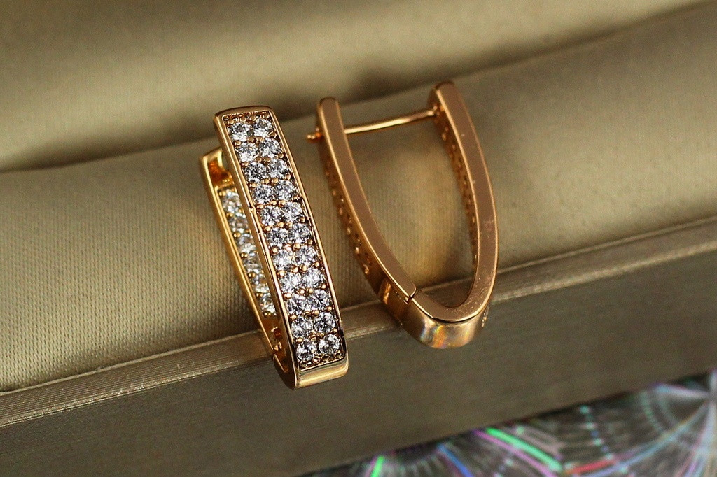 Серьги Xuping Jewelry подарок судьбы  2 см золотистые