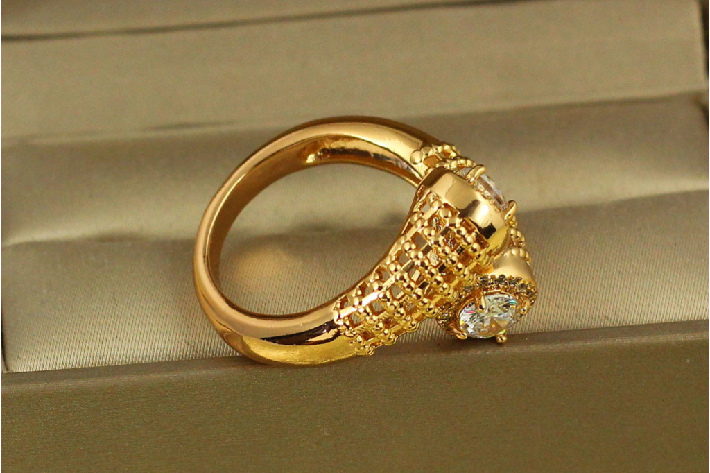 Кольцо Xuping Jewelry горн р 20 золотистое