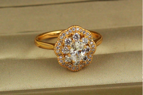 Кольцо Xuping Jewelry  Вернисаж р 20  золотистое