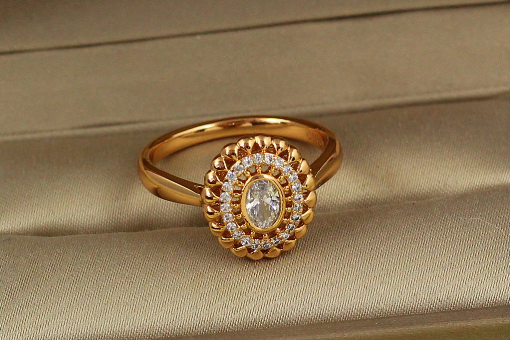 Кольцо Xuping Jewelry защита р 20 золотистое