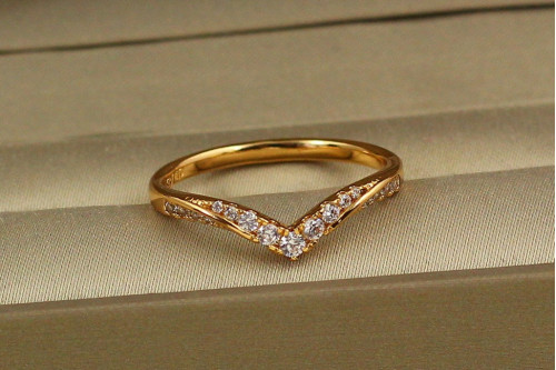 Кольцо Xuping Jewelry галочка р 20  золотистое