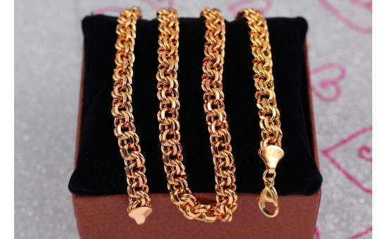 Ланцюг Xuping Jewelry круглий бісмарк 60 см 7 мм золотистий