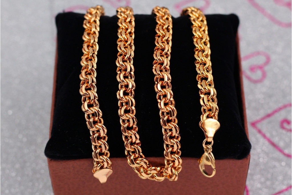 Цепь Xuping Jewelry круглый бисмарк 70 см 7 мм золотистая