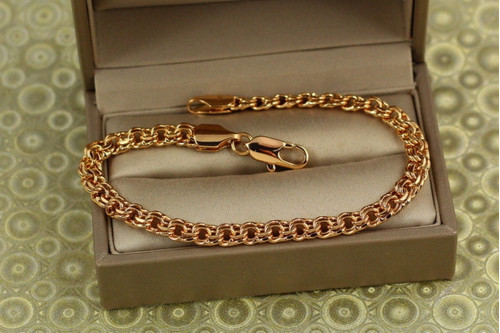 Браслет Xuping Jewelry бісмарк 20 см 5 мм золотистий