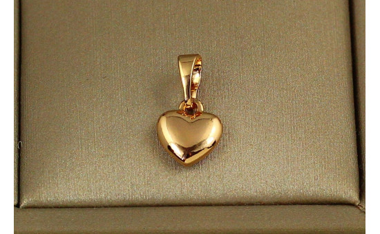 Кулон Xuping Jewelry крохотное сердце 8 мм золотистый