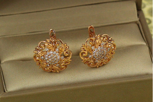 Сережки Xuping Jewelry Окамі 1,7 см золотисті