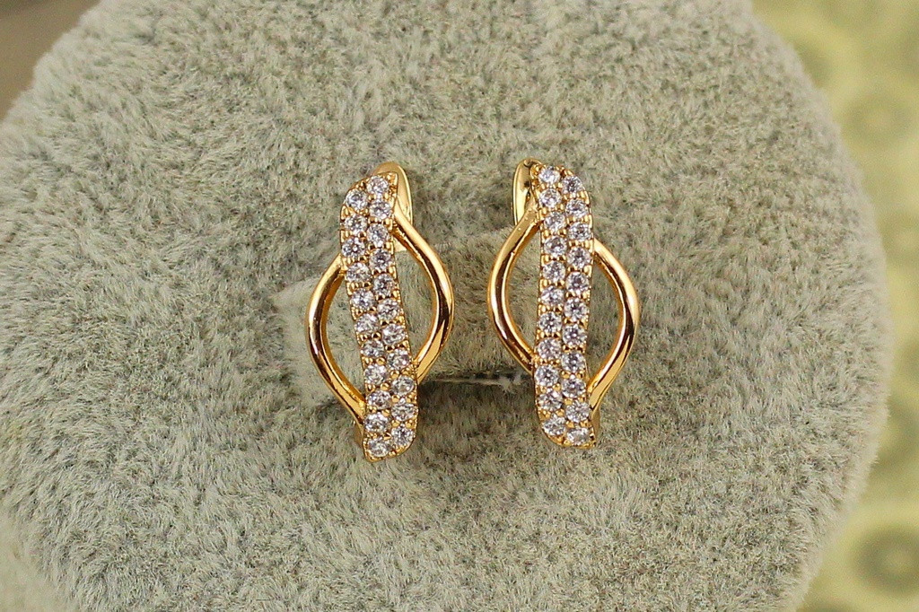 Сережки Xuping Jewelry Стелла 1,7 см золотисті