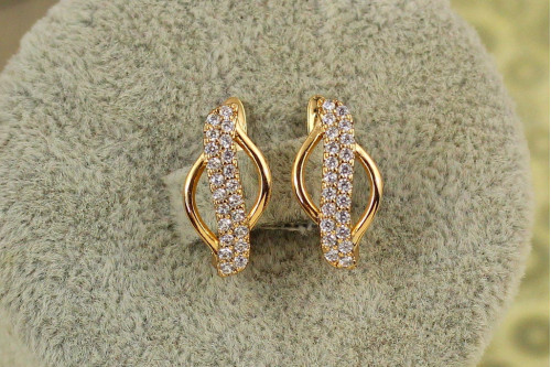 Сережки Xuping Jewelry Стелла 1,7 см золотисті