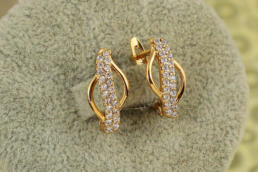 Сережки Xuping Jewelry Стелла 1,7 см золотисті