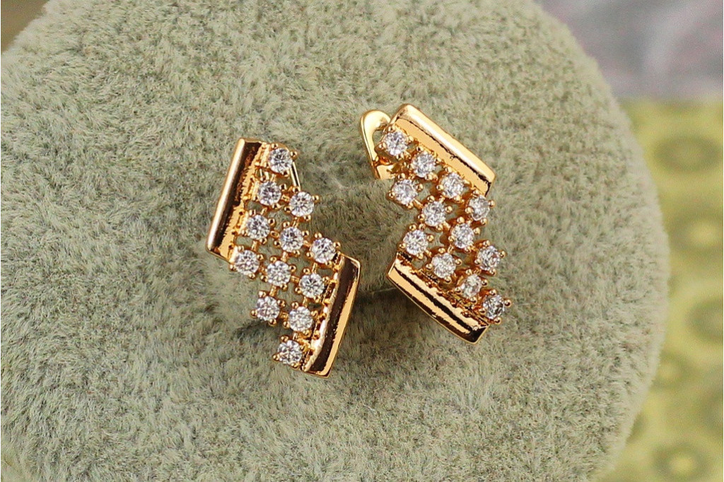Серьги Xuping Jewelry Осадки 1,8 см золотистые