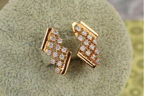 Серьги Xuping Jewelry Осадки 1,8 см золотистые