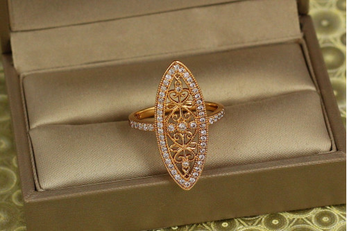 Кольцо Xuping Jewelry Винтаж р 20 золотистое