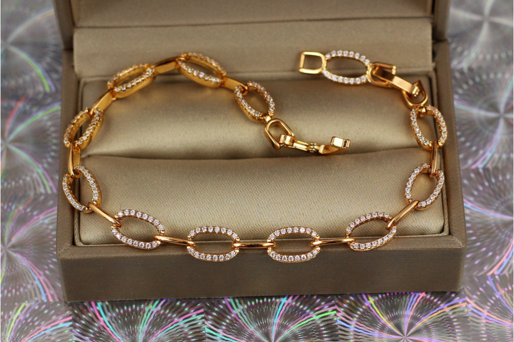 Браслет Xuping Jewelry Македонія 21.5 см 6 мм золотистий