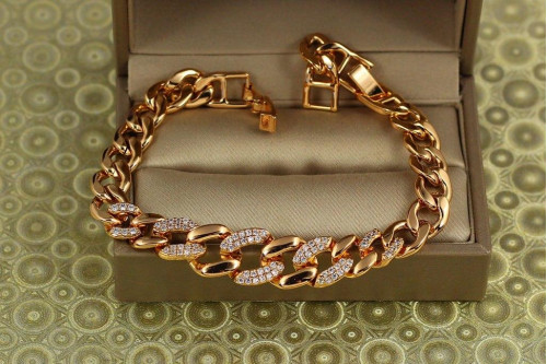 Браслет Xuping Jewelry Единство 18 см 12 мм золотистый