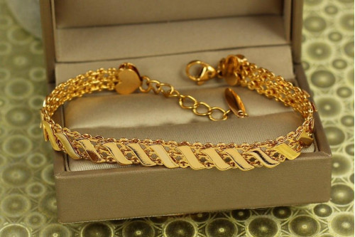 Браслет Xuping Jewelry Каприз 18 см 8 мм золотистий