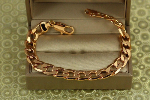 Браслет Xuping Jewelry панцирный 19,5 см 8 мм золотистый