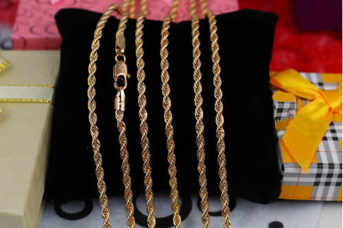 Ланцюг Xuping Jewelry канатик 60 см 3 мм золотистий