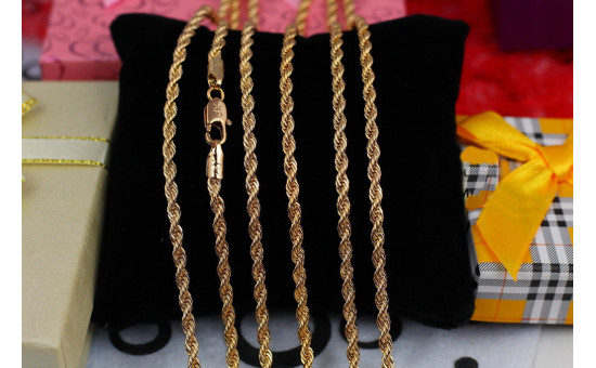 Ланцюг Xuping Jewelry канатик 60 см 3 мм золотистий