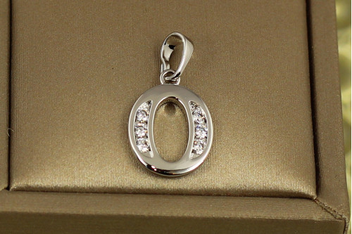 Кулон Xuping Jewelry буква O 1,5 см серебристый