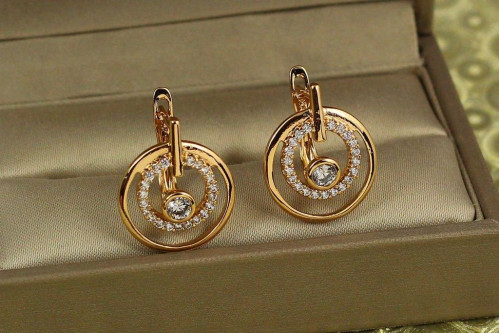 Сережки Xuping Jewelry Полярність 1,9 см золотисті