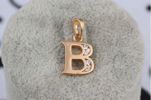 Кулон Xuping Jewelry літера В 1.5 см золотистий