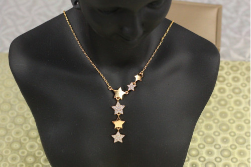 Ланцюг Xuping Jewelry з підвісними зірками 40 см золотистий