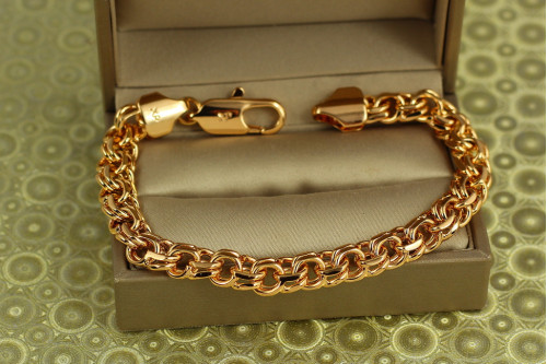 Браслет Xuping Jewelry круглий бісмарк 20,5 см 8 мм золотистий