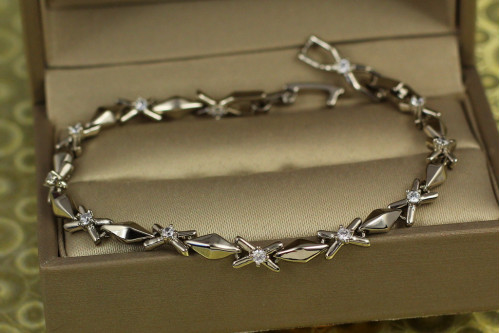 Браслет Xuping Jewelry рейтинг 19,5 см 4 мм сріблястий