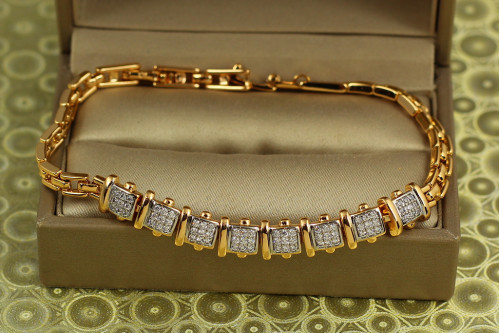 Браслет Xuping Jewelry Караван з родієм 17 см 7 мм золотистий