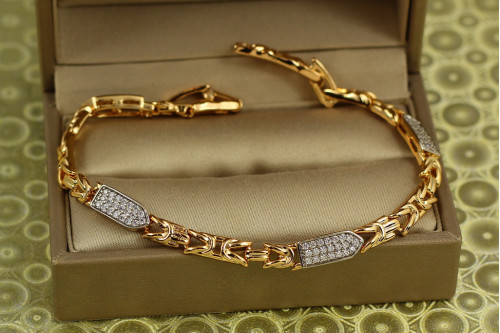 Браслет Xuping Jewelry Фаєрфокс з родієм 19 см 5 мм золотистий