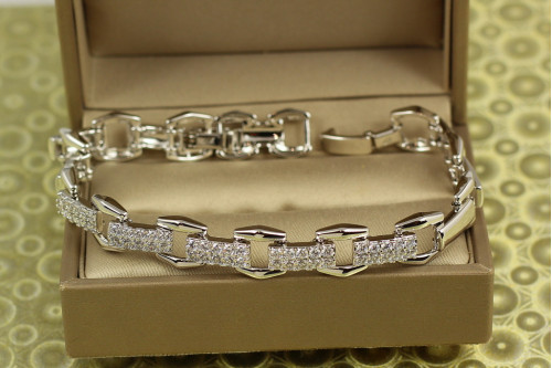 Браслет Xuping Jewelry Тріумф 17 см 10 мм сріблястий