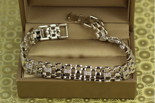 Браслет Xuping Jewelry Фламандія 17 см 10 мм сріблястий