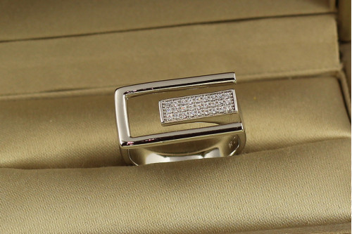 Кольцо  Xuping Jewelry Аршин р 18 серебристое