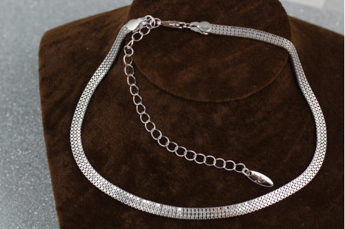 Чокер Xuping Jewelry потрійна венеціанка 5 мм 31 см сріблястий