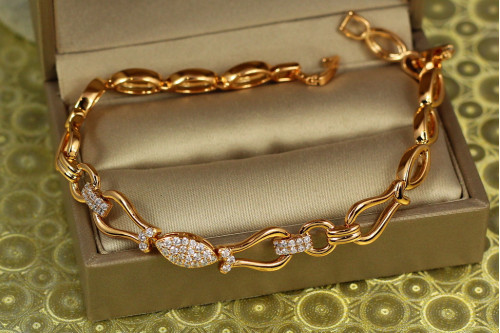 Браслет Xuping Jewelry кузня 20 см 8 мм золотистий
