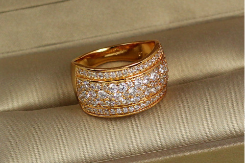 Кільце Xuping Jewelry кадушка з камінням р 21 золотисте